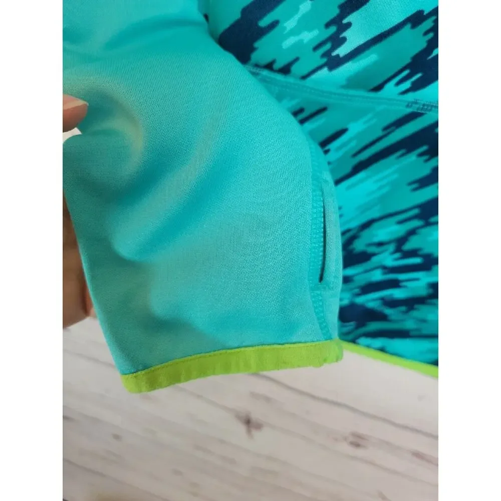 Nike Teal Dri-Fit Camo Performance Pullover Hoodie Sweatshirt Girl's Size‎ XL